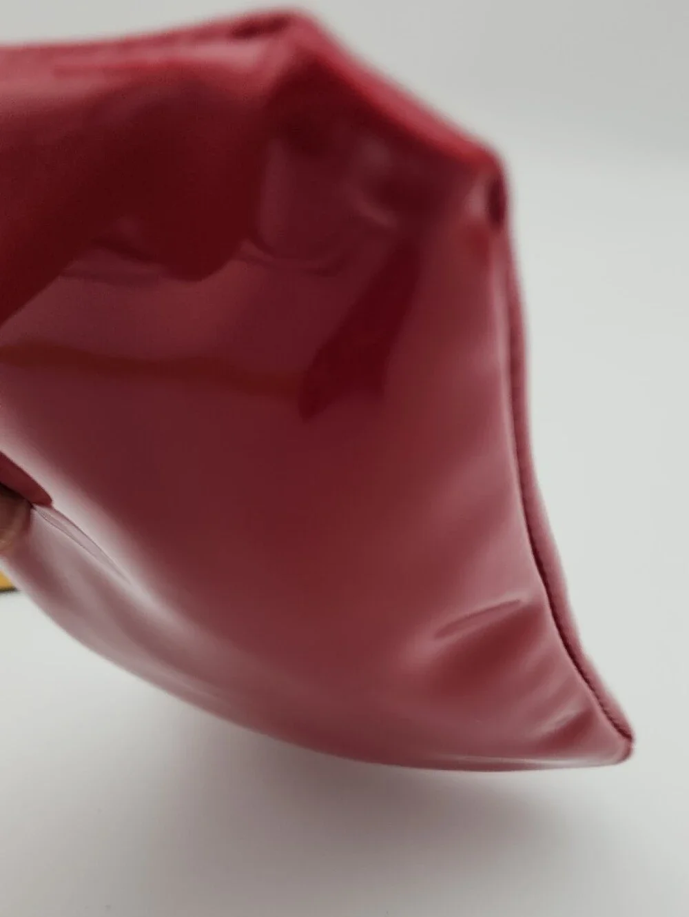 Estee Lauder Makeup Or Travel Bag In Red, Faux Patent Leather.